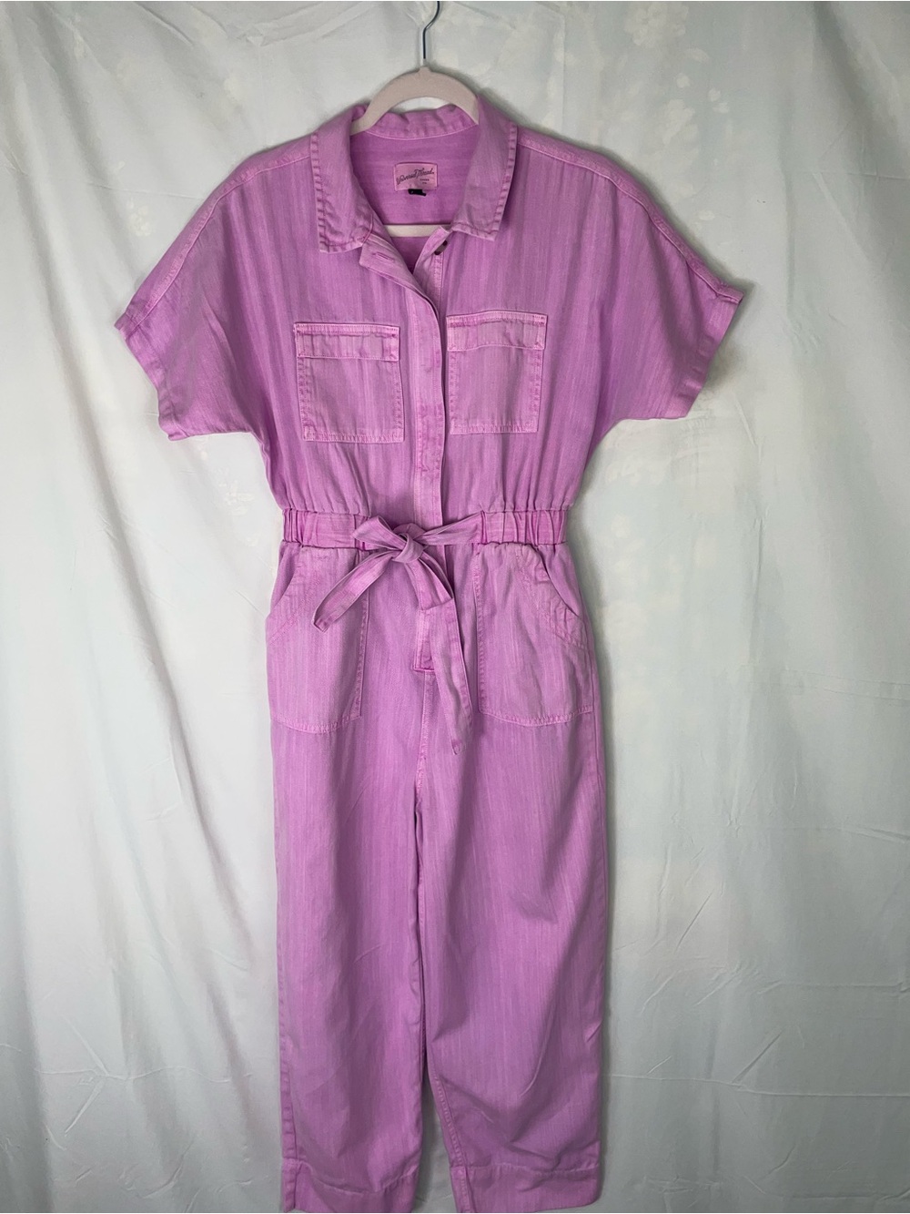 Lavender Utility Jumpsuit with Belt